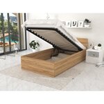 Lit panama 90x200 + coffre - sommier inclus chêne Lit panama 90x200 + coffre - sommier inclus chêne