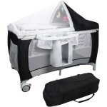 Lit parapluie bb pliable avec matelas 3 jouets et sac sur roulettes convient aux 0 - 36mois idal pour ...