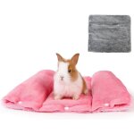 Lit pour petits animaux - tapis r�versible lavable avec 2 housses amovibles pour lapins et cochons d?inde ...