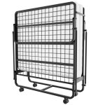 Lit pliant 1 personne 90x190 cmdewinner lit pliable adulte avec matelas en mousse de 10cm structure robustecha ...