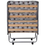 Lit pliant - 80x190 - gain de place - 15 lattes bois made in france - 1 personne