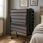 Lit pliant grand h�tel (90cm) matelas hr 38 kg non feu - lit d?appoint ou r�gulier adulte mousse confort ...