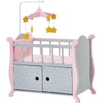 Lit de poup�e avec rangement teamson kids rose / gris 57 x 31 x 79