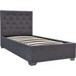 Lit simple avec coffre tino - 90 × 190 cm - gris Lit simple avec coffre tino - 90 × 190 cm - gris