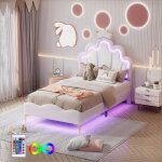Lit simple enfant 90x200 cm avec t�te de lit et sommier � latteslit princesse en forme de couronnelit ...