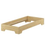 Lit simple pin massif naturel 80x190 dans une forme compacte sans literie 60. 56 - 08 - 190or