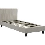 Lit simple en velours cotelé ambre - 90 x 190 - beige Lit simple en velours cotelé ambre - 90 x 190 - beige