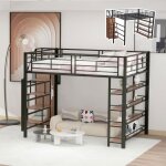 Lit superpos� - 140 x 200 - charge max. 120 kg - escalier de s�curit� - rangement int�gr�