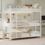 Lit superpos� 3 places cadre lourd �chelle int�gr�e et barri�re continue s�r au sol pour enfants adolescents ...