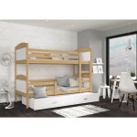 Lit superposé 3 places mateo 90x190 pin - blanc livré avec sommiers tiroir et matelas en mousse de 7cm ... Lit superposé 3 places mateo 90x190 pin - blanc livré avec sommiers tiroir et matelas en mousse de 7cm ...
