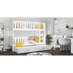 Lit superposé 3 places tomy 90x190 blanc - blanc livré avec sommiers tiroir et matelas en mousse de 7cm ... Lit superposé 3 places tomy 90x190 blanc - blanc livré avec sommiers tiroir et matelas en mousse de 7cm ...