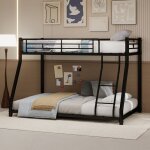 Lit superpos� 90x190 cm / 140x190 cm - lit ado adulte avec �chelle et barri�re de s�curit� - sans matelas ...