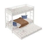 Lit superpos lit 90x200cm lit simple lit  cadre en fer lit denfant quip dun lit gigogne garde - corps ...
