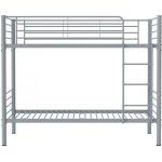 Lit superpos adam - 90 x 190 cm - mtal - gris