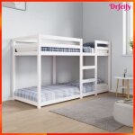 Lit superposé - ayhao - ab821660 - bois de pin massif - 75x190 cm - 2 places - blanc Lit superposé - ayhao - ab821660 - bois de pin massif - 75x190 cm - 2 places - blanc