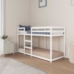 Lit superpos blanc - drfeify - tam - 70 x 190 cm - bois massif - enfant