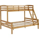 Lit superpos� en bois l�a - 140 / 90 x 190 cm - marron