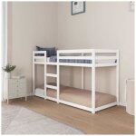 Lit superpos - cuque - bois de pin massif - 2 couchages 75x190 cm - chelle incluse - blanc