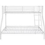 Lit superpos 3 places 2 + 1 mtal costo sommier inclus blanc