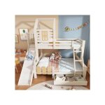 Lit superpos� enfant 90x200 + 140x200cmlit mezzanine 2 places vec toboggan - tiroir - escalier - design ...