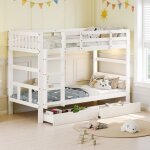 Lit superpos� enfant - d�montable 90x200 - bois massif fsc - 2 tiroirs de rangement - t�te de lit oeko ...