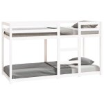 Lit superpos� - fydun - viesurchoix - bois de pin massif - blanc - 70x190 cm