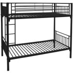 Lit superpos adam - 90 x 190 cm - mtal - noir
