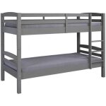 Inter link lit superpos lavius gris bois massif