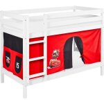 Lit superpos� jelle disney cars - lilokids - blanc laqu� - 90x200 cm - 2 places