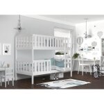 Lit superpos leo 90x190 pin livr avec sommiers