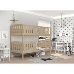 Lit superpos leo 90x190 blanc - blanc livr avec sommiers
