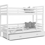 Lit superpos malo 90x190 ( sans matelas ) blanc - blanc livr avec le sommiers et tiroir.