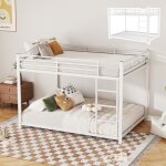 Lit superpos - non spcifi - 140 x 200 cm - mtal blanc - charge max. 120 kg - style classique