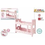 Lit superpos pour poupes bb - colorbaby - blanc - 24 mois  7 ans - 31 x 16 x 26 cm