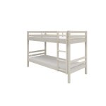 Lits superposs sparables enfant - 2x90x200 cm - pin massif blanc - sommiers inclus - ando
