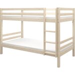 Lits superposs sparables enfant - 2x90x200 cm - pin massif naturel - sommiers inclus - ando