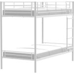 Lits superposés séparables en métal - blanc - sommiers inclus - 2 x 90 x 190 cm - abby Lits superposés séparables en métal - blanc - sommiers inclus - 2 x 90 x 190 cm - abby