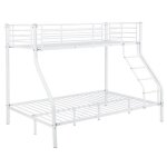 Lit superposé - blanc - métal - 3 places - Échelle incluse - idéal pour enfants Lit superposé - blanc - métal - 3 places - Échelle incluse - idéal pour enfants