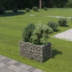 Lit surlev  gabion - vidaxl - acier galvanis - 90x50x50 cm - argent - rectangulaire