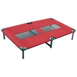 Lit sur�lev� grand chien - lit de camp chiens avec pieds amovibles cadre en acier robuste - int�rieur ...
