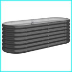 Lit sur�lev� de jardin acier enduit de poudre anthracite - bk318866 (pla)