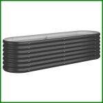 Lit sur�lev� de jardin acier enduit de poudre anthracite - bk318871 (pla)