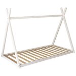 Lit tipi pour enfant 190x90cm blanc valentin