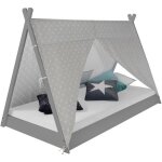 Lit tipi enfant 90x200 tissu