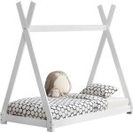 Lit de tipi pour enfant onejda blanc mat 160 x 80 cm [en. casa]
