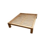 Lit tokio 200x160x40 cm ? design japonais en bois massif �cologique