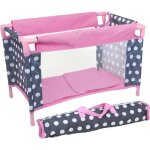 Lit de voyage - lissi - poup�e - rose - multicolore - montage facile