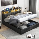 Litcoffre 140 200 coffrelit 140 x 200 avec sommierlit adultelit doubleavec t�te de lit avec rangement ...