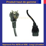 Lite - an cordon dalimentation pour samsung lg panasonic tl lcd led tv iec 320 c13 de 18 cble secteur ...