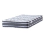 Literie - lot de 2 matelas tissu bambou naturel 90x200 x 24 cm + 2 al�ses + 2 oreillers visco - tr�s ...